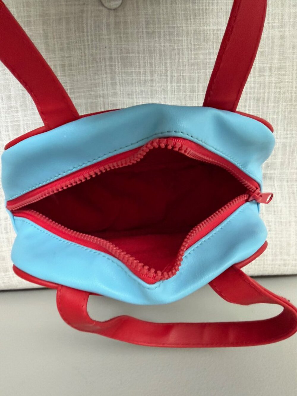 Paul Frank Blue and Red Julius Monkey Mini Square Handbag 2009 - Picture 6 of 8